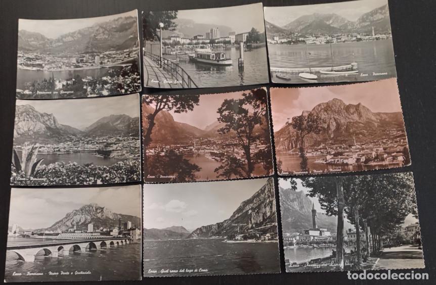 Postales: LOTE DE 9 POSTALES ANTIGUAS DE LECCO, LOMBARDIA, ITALIA, HOTEL PENSIONE CAVIATE, LAGO COMO
