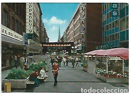 Postales: SPITALERSTRASSE MIT BRUCKENCAFE VERNIMB.- HAMBURG / ALEMANIA