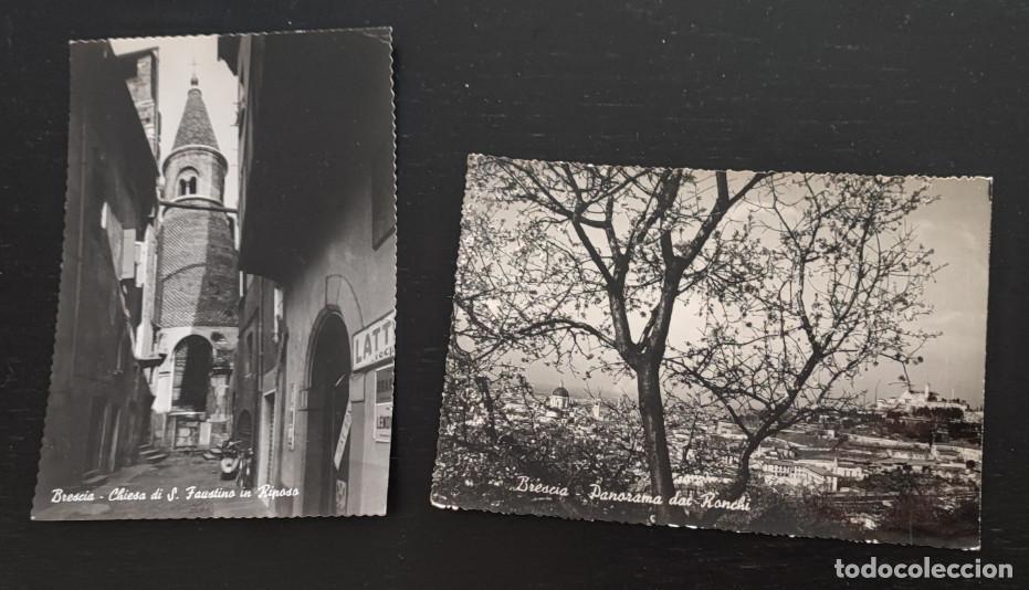 Postales: LOTE DE 2 POSTALES ANTIGUAS DE BRESCIA, LOMBARDIA, ITALIA