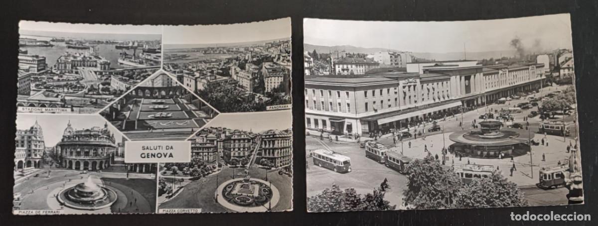 Postales: LOTE DE 2 POSTALES ANTIGUAS DE GENEVA, ITALIA