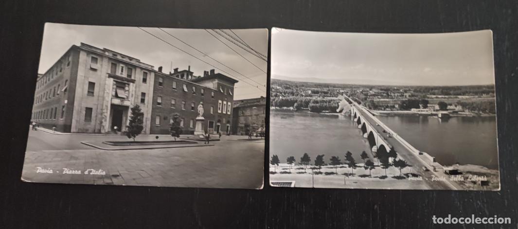 Postales: LOTE DE 2 POSTALES ANTIGUAS DE PAVIA, LOMBARDIA, ITALIA