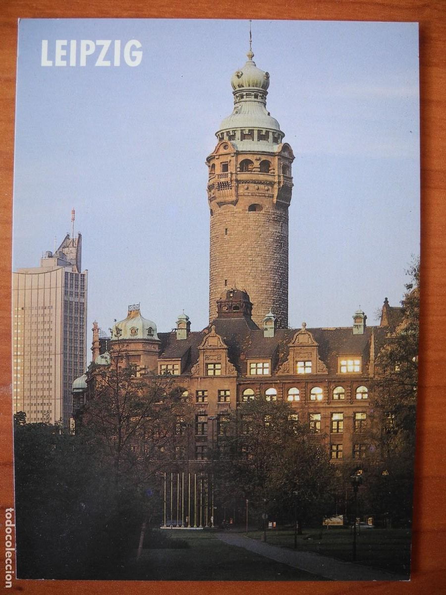 Postales: Leipzig. Neues Rathaus und Universitatsgebaude. Nueva