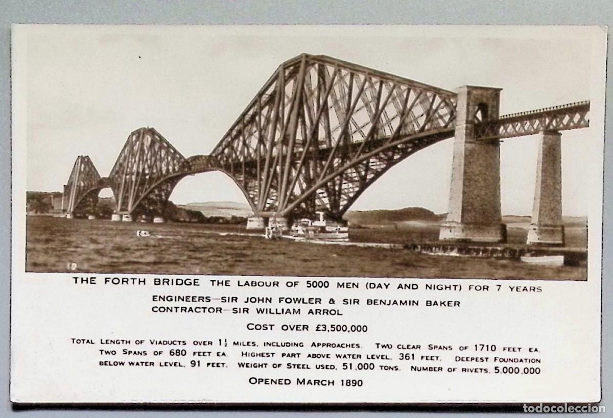 Postales: ESCOCIA (Reino Unido). Forth Bridge (puente ferroviario sobre el estuario del Forth).Tarjeta postal