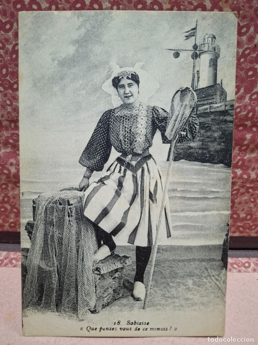 Postales: ANTIGUA POSTAL PESCADORA SABLAISE LES SABLES D'OLONNE FRANCIA
