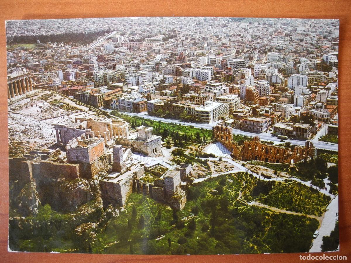 Postales: Atenas, Vista a&eacute;rea. Circulada 1966