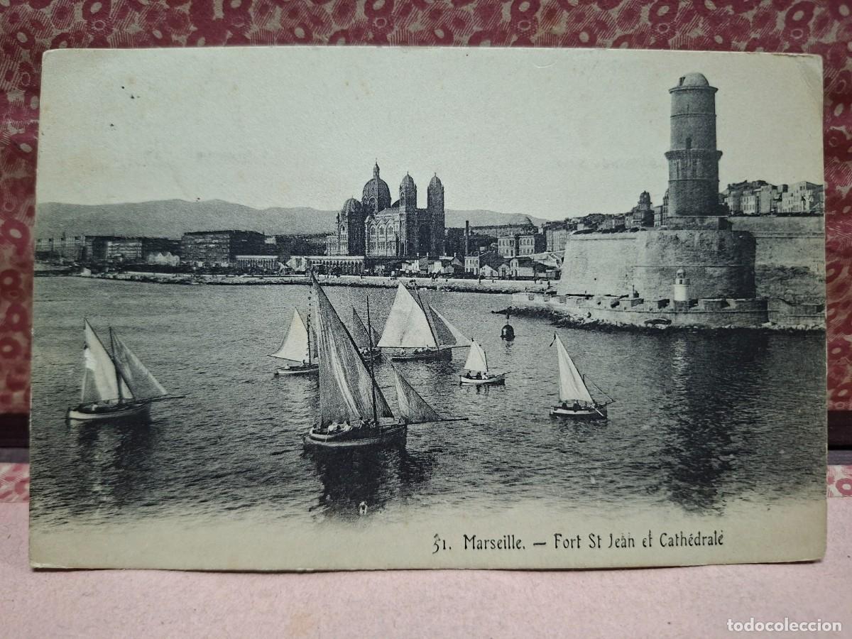 Postales: ANTIGUA POSTAL BARCOS DE VELA MARSELLA FRANCIA