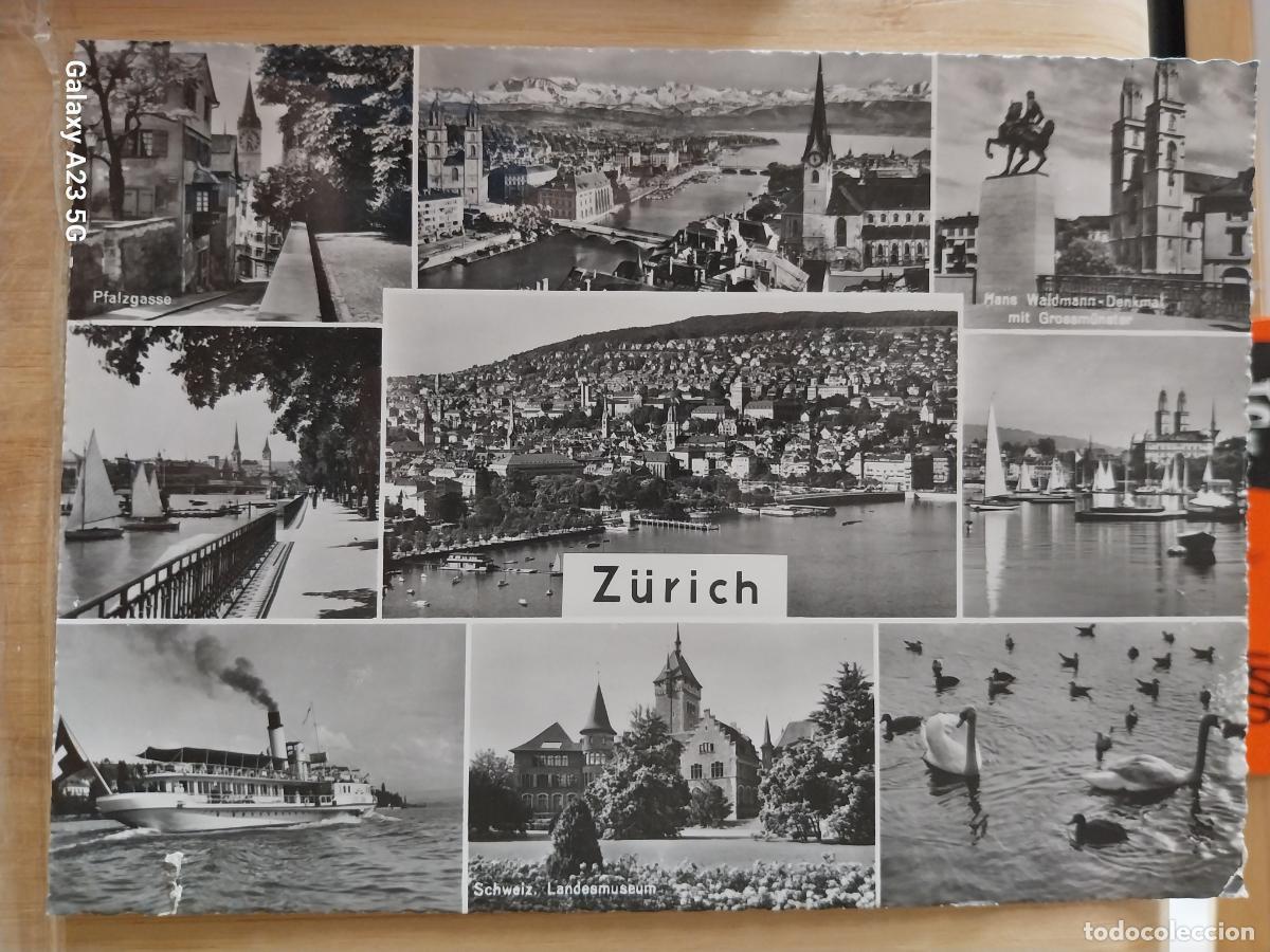 Postales: ZURICH ED PHOTOGLOB 8014 CIRCULADA A&Ntilde;O 1963