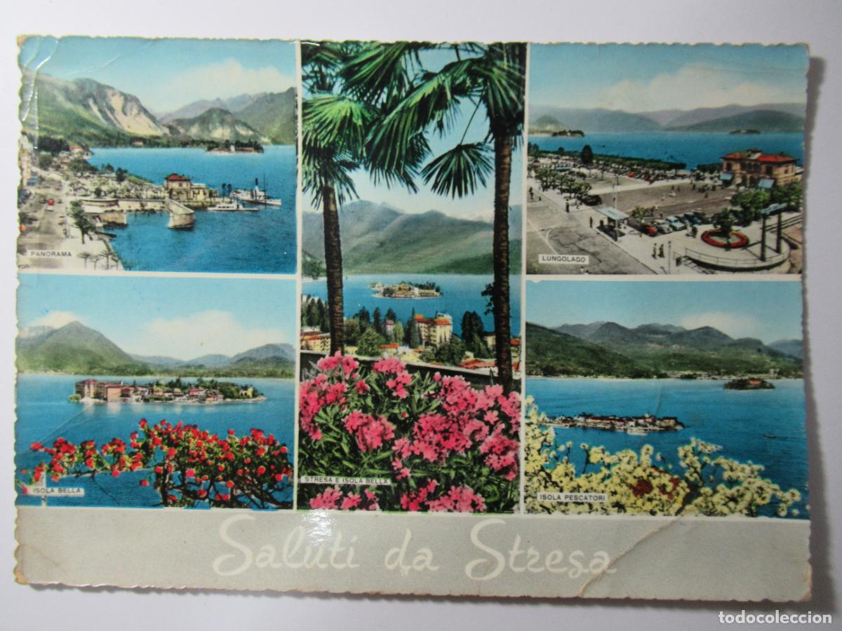 Postales: Italia - Stesa - Maggiore Lake - S/C - Doblez en pico inferior, leves restos despegada de cartulina