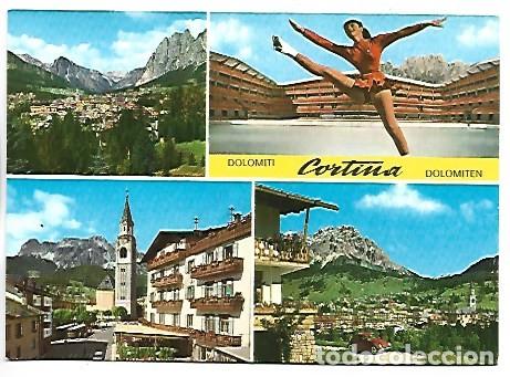 Postales: STADIO OLIMPICO DEL GHIACCIO - OLYMPIC ICE STADIUM.- CORTINA D&acute;AMPEZZO / ITALIA
