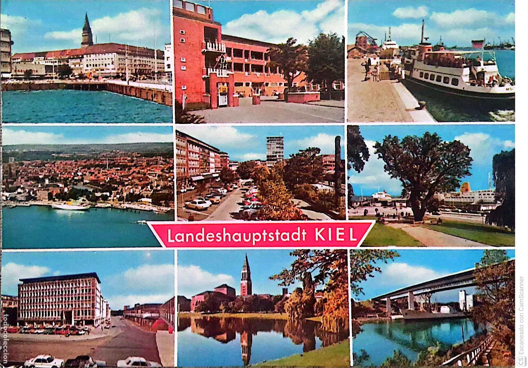 Postkarten: Kiel (Alemania). Es la capital del estado federado Schleswing-Holstein. Nueva. Color