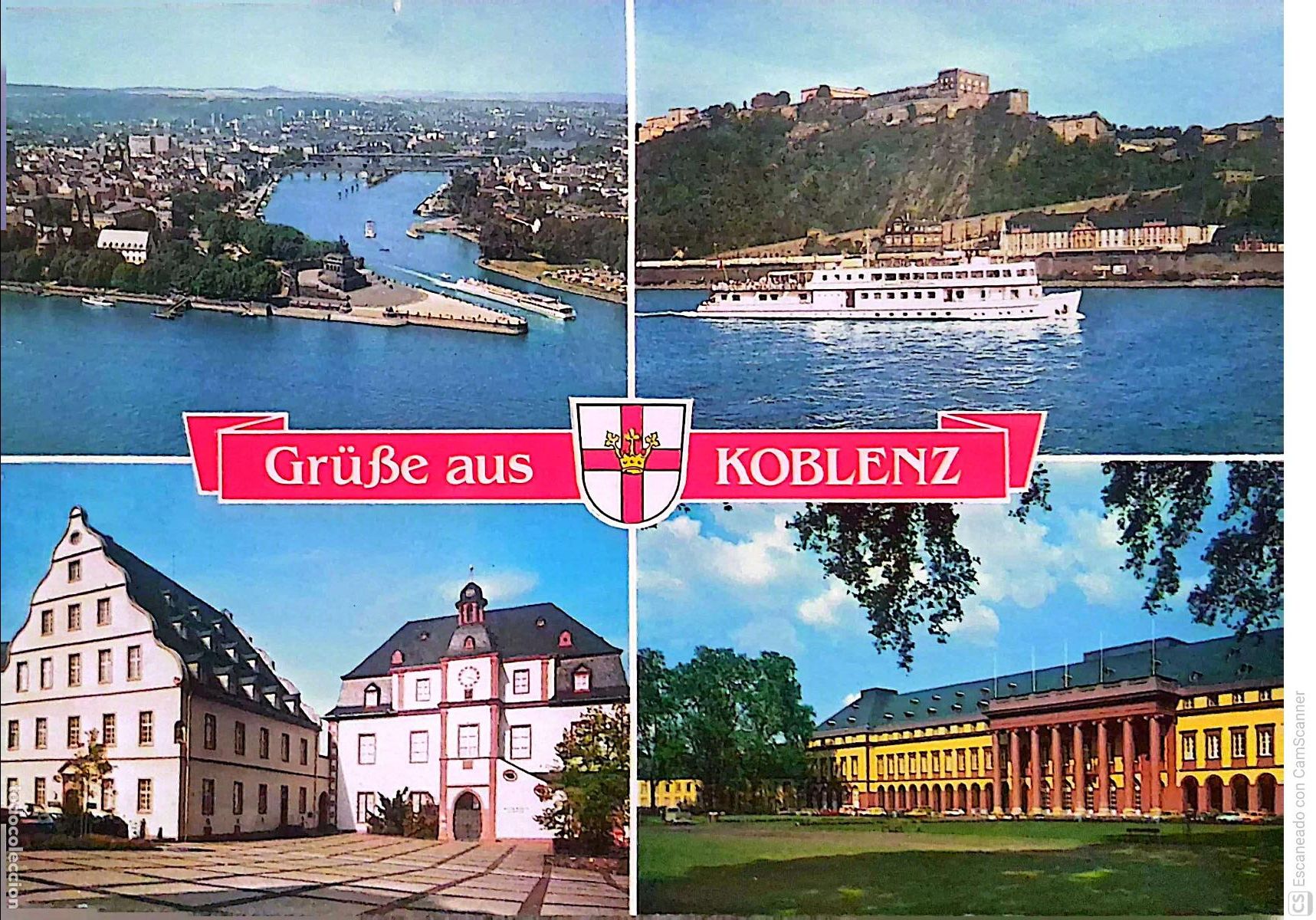 Postkarten: Koblenz (Alemania). La ciudad de Coblenza es una de las ciudades m&aacute;s bellas e hist&oacute;ricas en el estad