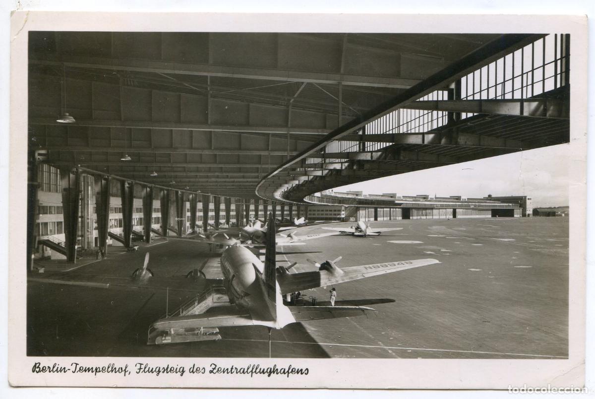 Postales: Aeropuerto de Berlin Tempelhof, con matasellos de festival de cine 1954