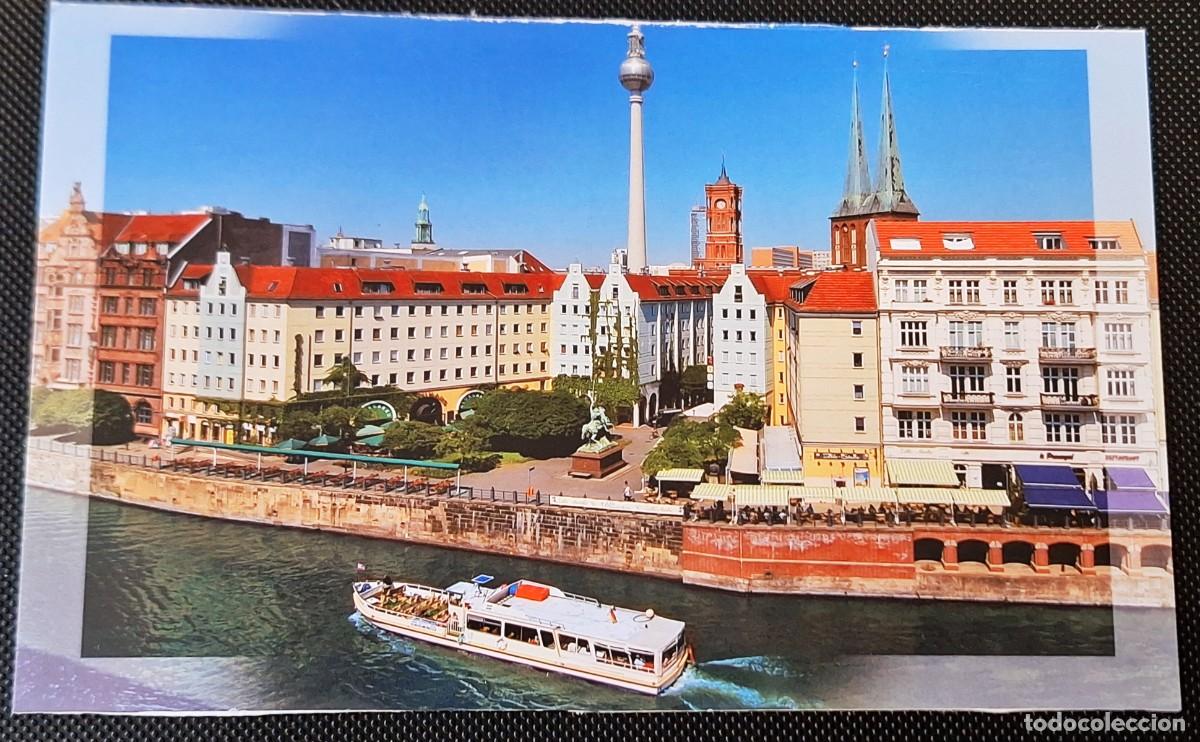 Postales: BERLIN (ALEMANIA) POSTAL EN COLOR - BARRIO NIKOLAIVIERTEL Y TORRE TELEVISION - NUEVA