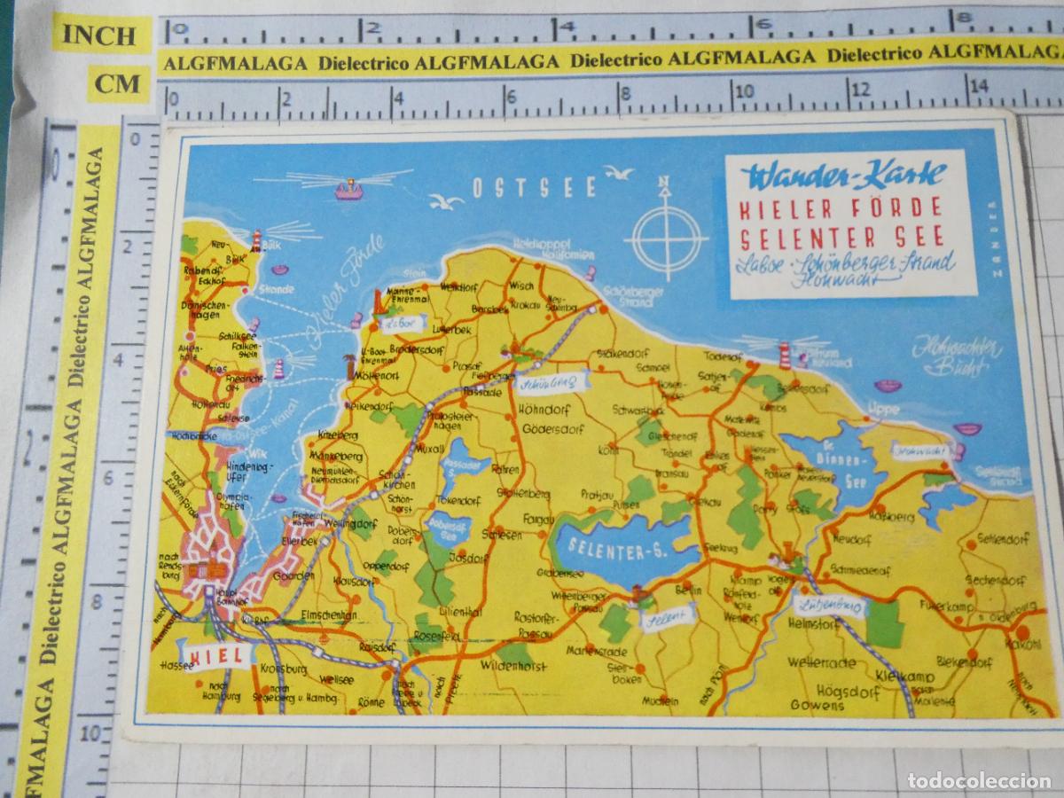 Postales: POSTAL DE ALEMANIA. PLANO MAPA KIELER F&Ouml;RDE SELENTER SEE. 497