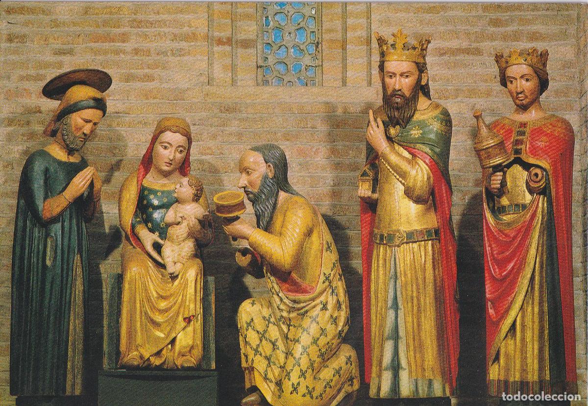 Postales: ITALIA, BOLONIA, BAS&Iacute;LICA DE SANT STEFANO, GRUPO DEI MAGI (SIMONE DE CROCEFISSI 1370) - CABICAR 818