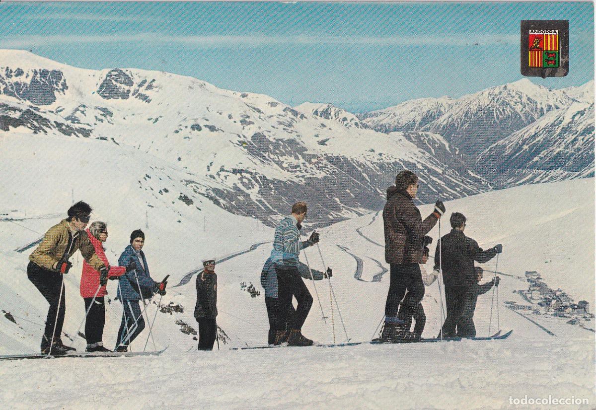 Postales: ANDORRA, PAS DE LA CASA ALT(2.085m.) - ESCUDO DE ORO N&ordm;4276 - CIRCULADA
