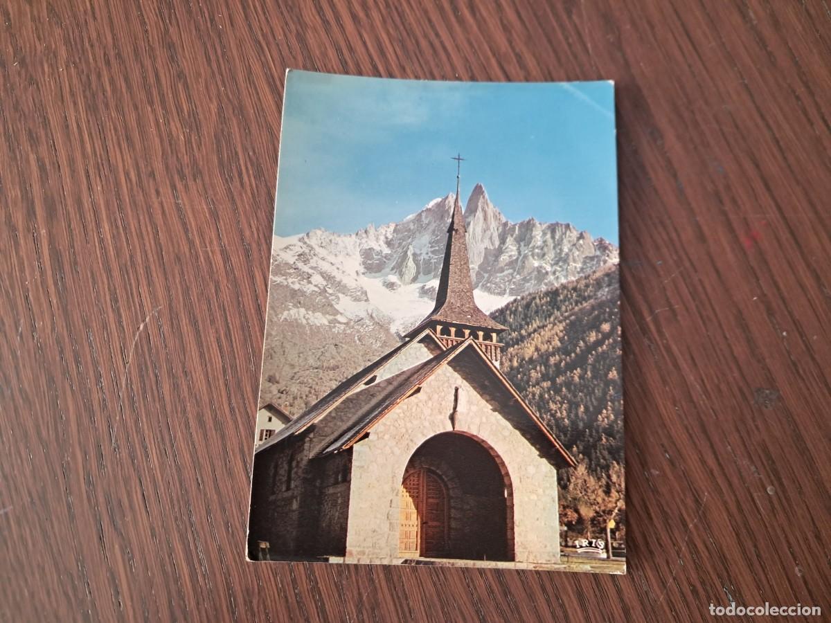 Postales: postal de Francia, La chapelle des Praz-De-Chamonix.