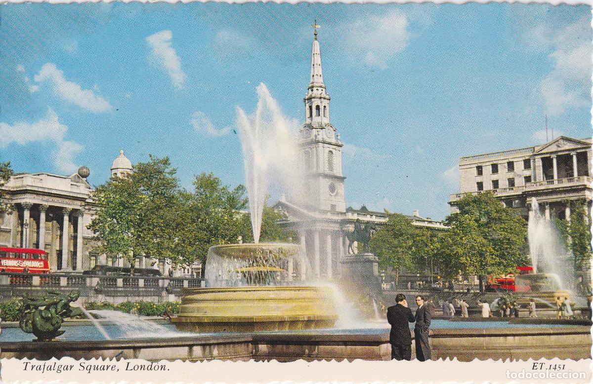 Postales: LONDRES, LA PLAZA TRAFALGAR - VALENTINE & SONS - S/C