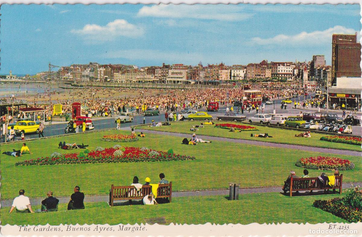 Postales: INGLATERRA, KENT, MARGATE, MARINE GARDENS - VALENTINE & SONS - S/C