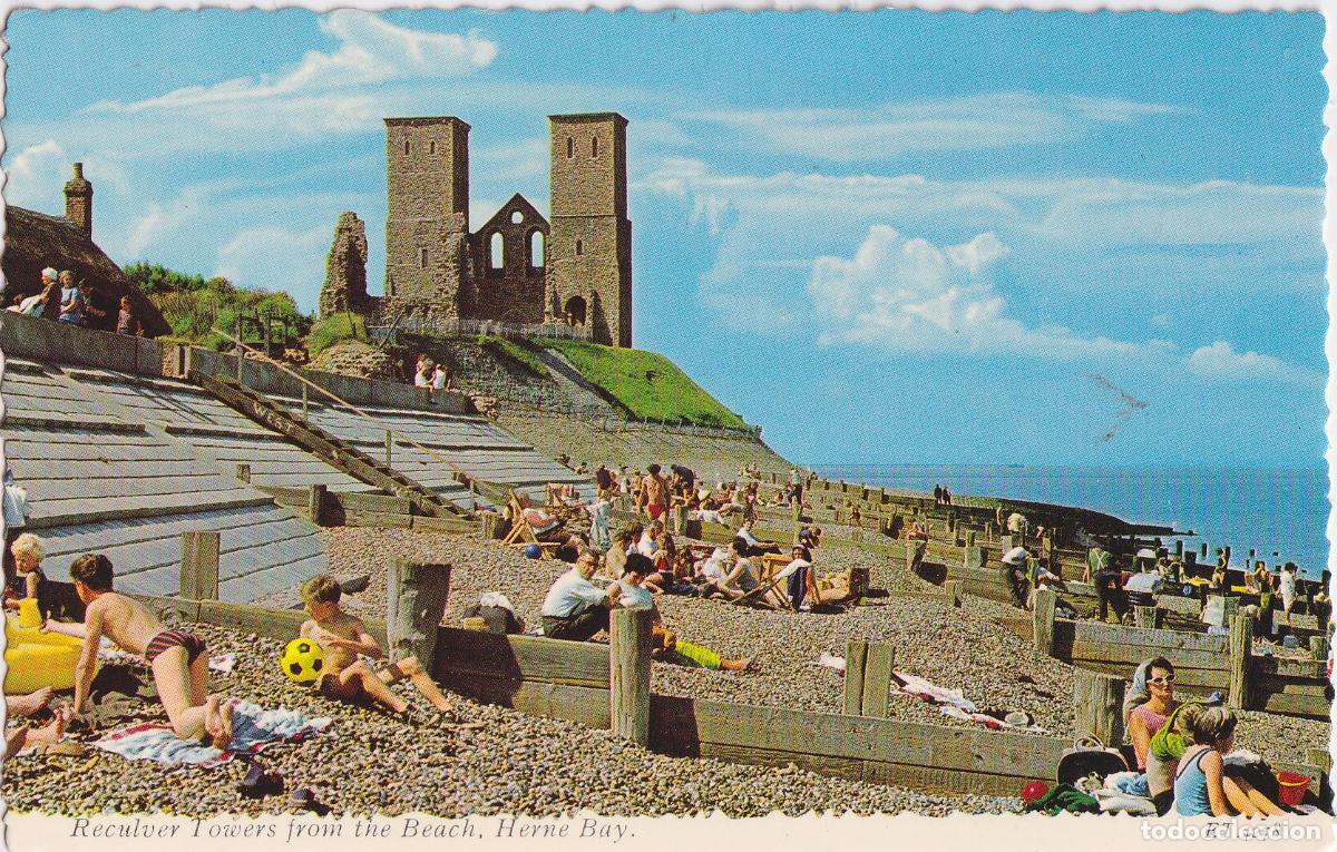 Postales: INGLATERRA, KENT, HERNE BAY, RECULVER TOWERS - VALENTINE & SONS - S/C