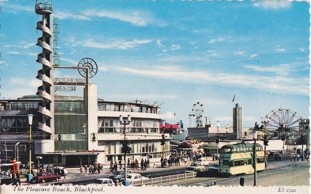 Postales: INGLATERRA, LANCASHIRE, BLACKPOOL, CASINO Y PLEARURE BEACH - VALENTINE & SONS - S/C