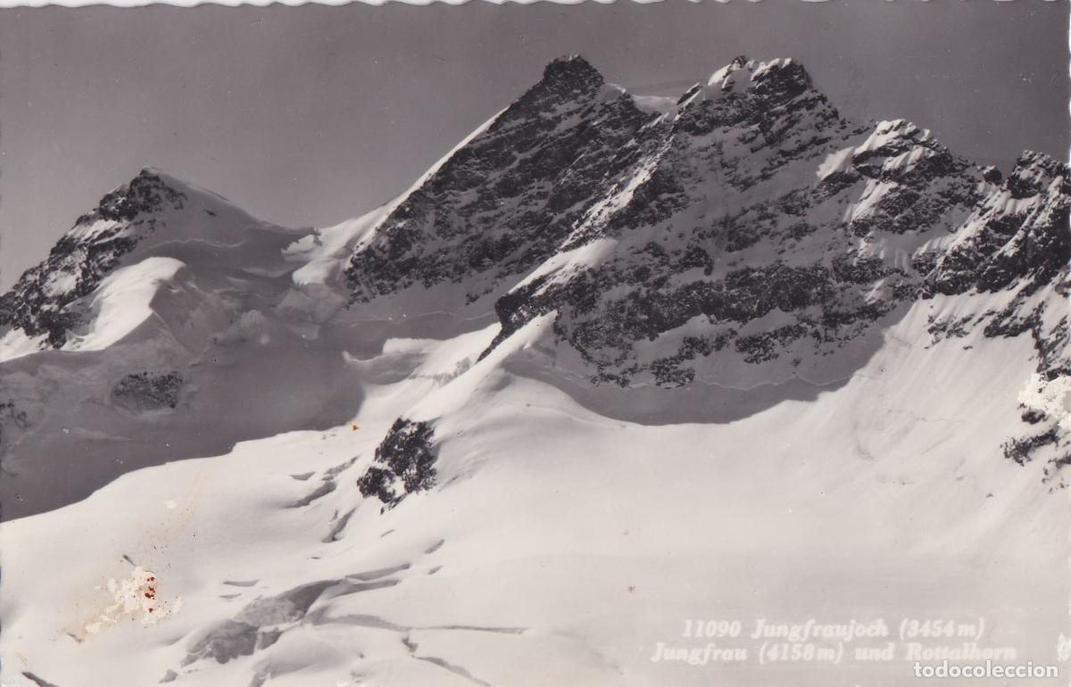 Postales: SUIZA, ALPES BERNESES, PICOS JUNGFRAU Y EL ROTTALHORN &ndash; RUD SUTER &ndash; S/C
