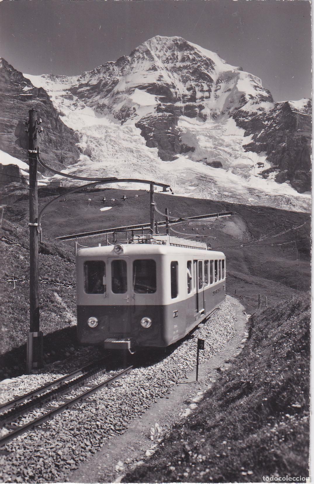 Postales: SUIZA, TREN CREMALLERA DE LA COMPA&Ntilde;IA WENGERNALPBAHN (WAB)