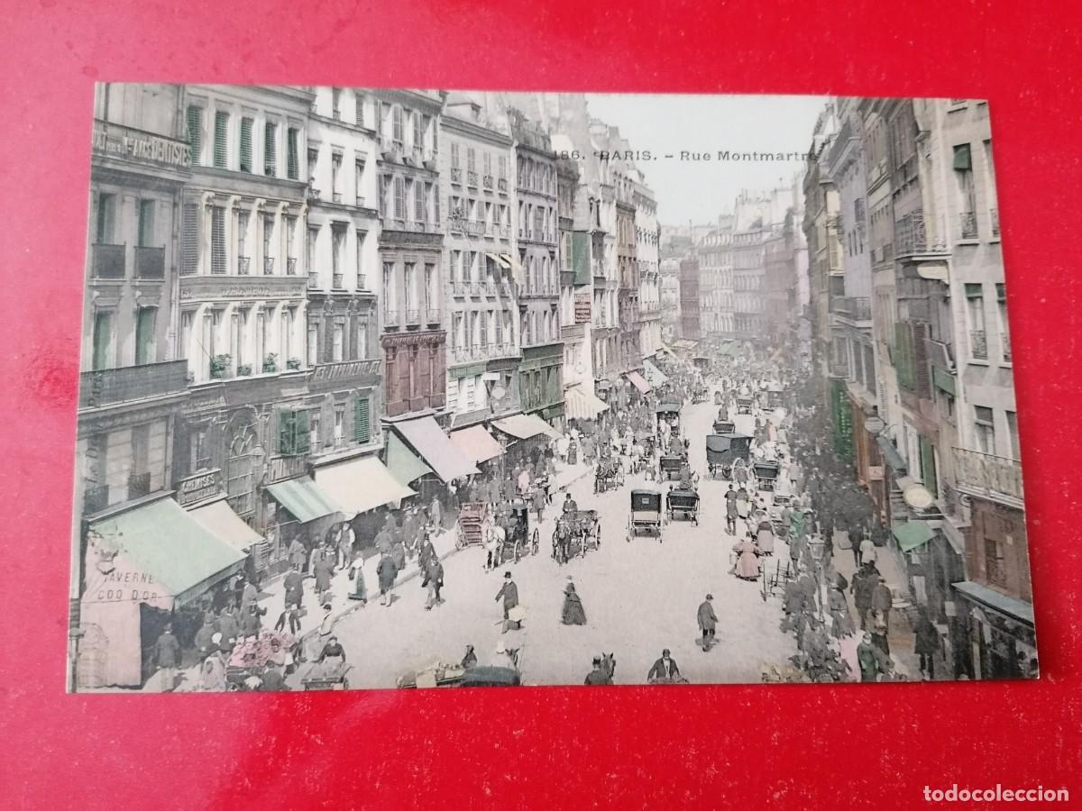Postales: Tarjeta postal, 1900+, Francia, rue Montmarte