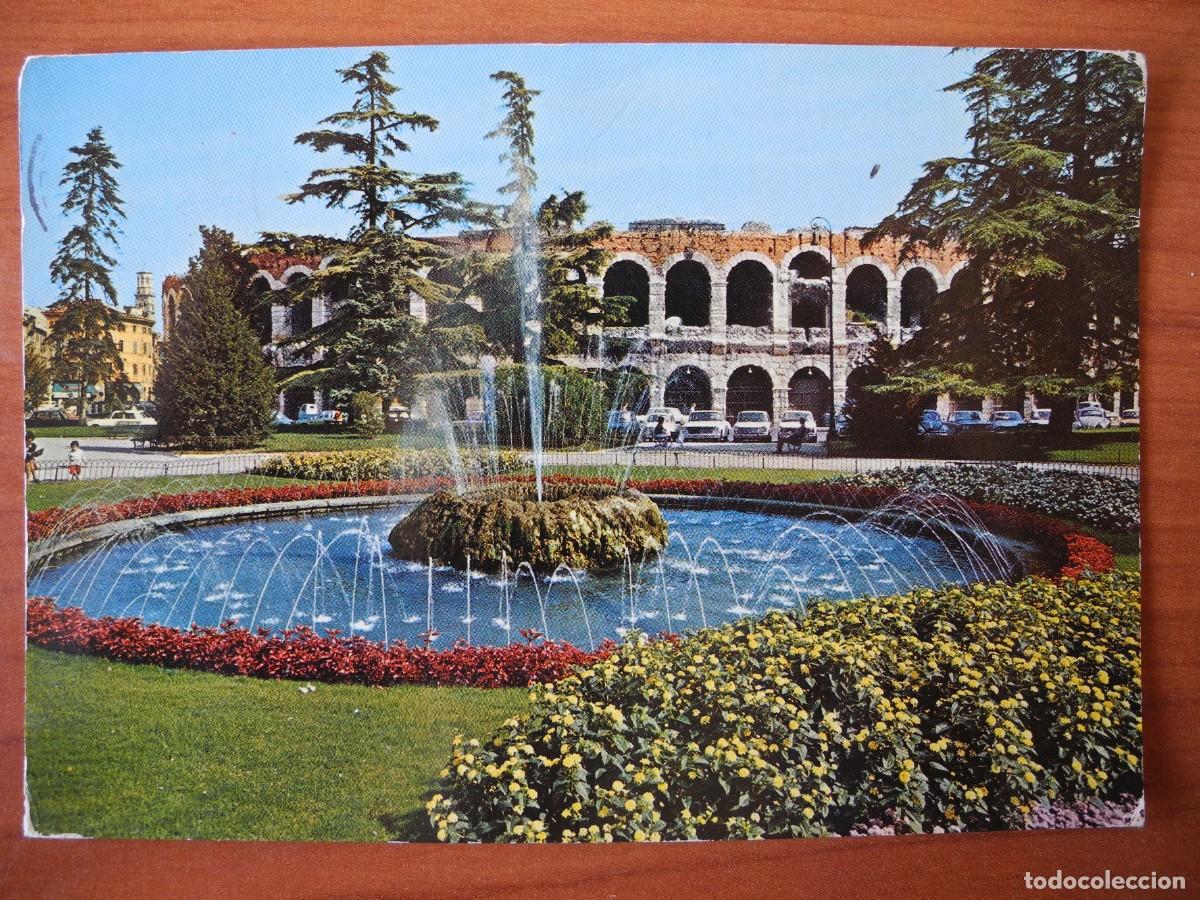 Postales: Verona. Plaza Bra. Circulada 1973
