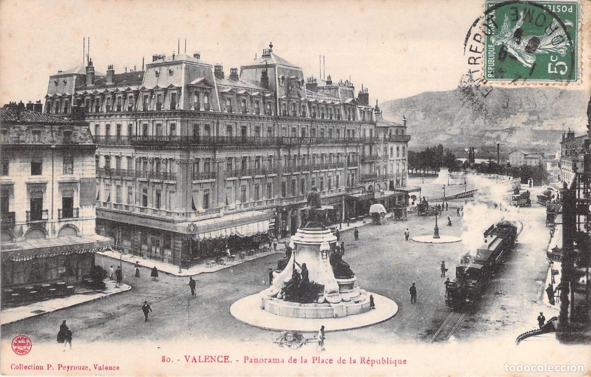 Postales: Postal de Valence Place de la R&eacute;publique Francia