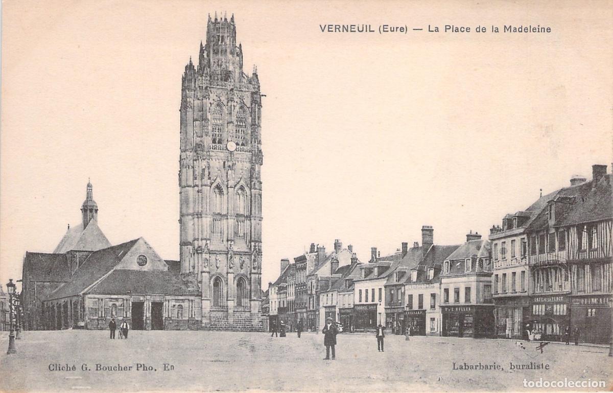 Postales: Postal de La Place de la Madeleine en Verneuil Francia