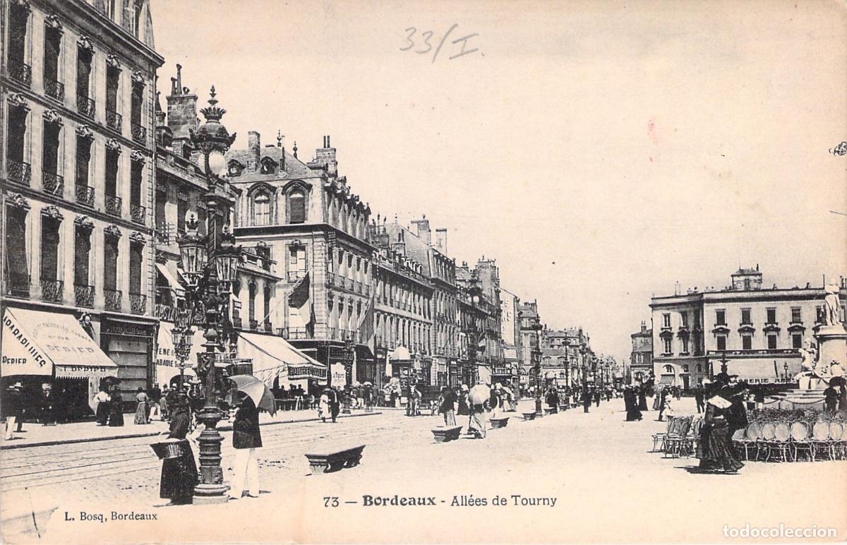 Postales: Postal de All&eacute;es de Tourny en Burdeos, Francia