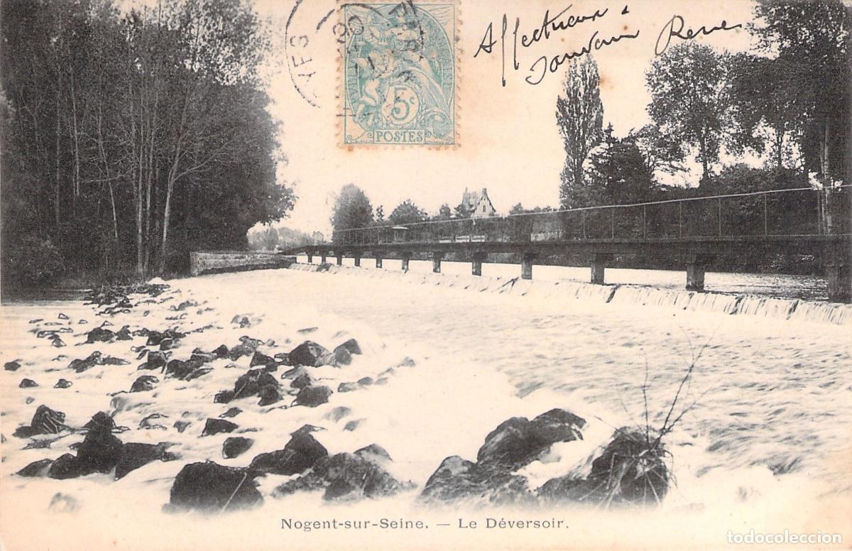 Postales: Postal de Nogent-sur-Seine, El vertedero del r&iacute;o
