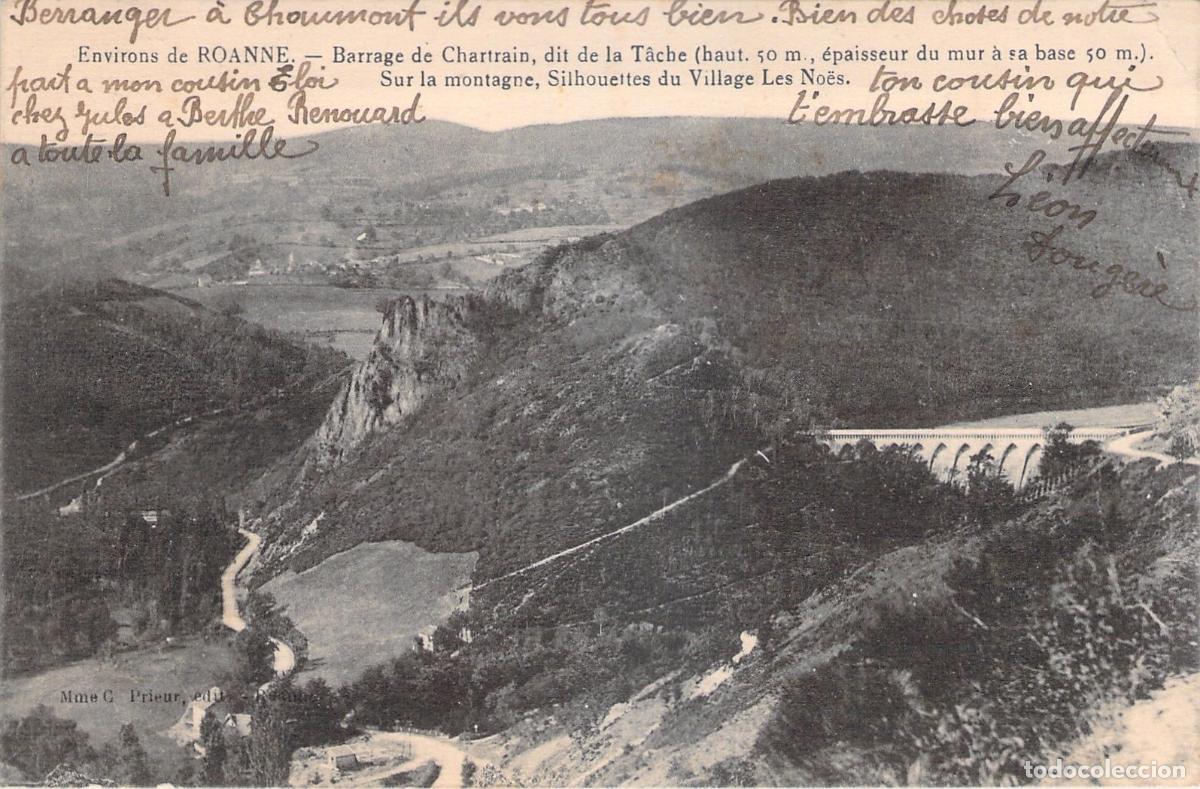 Postales: Postal de la Presa de Chartrain, alrededores de Roanne, Francia