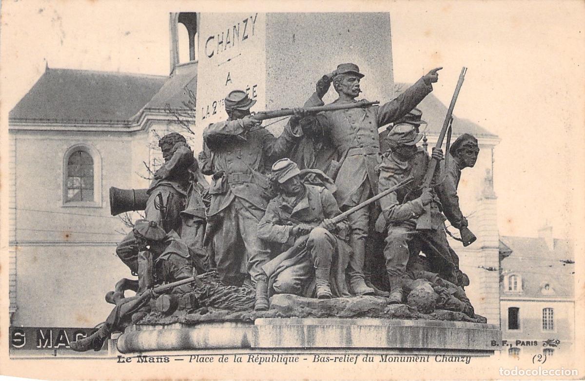 Postales: Postal Monumento Chanzy en Le Mans, Francia