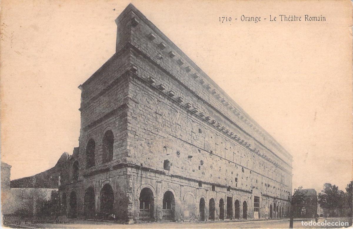 Postales: Postal del Teatro Romano de Orange, Francia