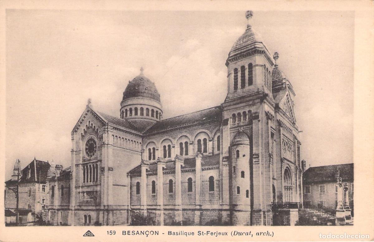 Postales: Postal de la Bas&iacute;lica de Saint-Ferjeux en Besan&ccedil;on, Francia