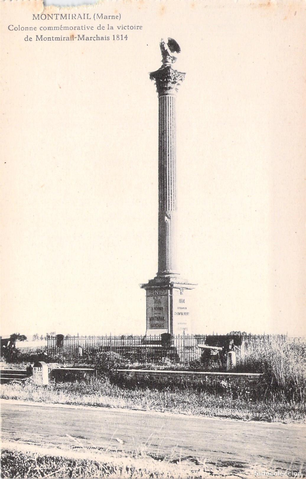 Postales: Postal de la columna conmemorativa de Montmirail-Marchais