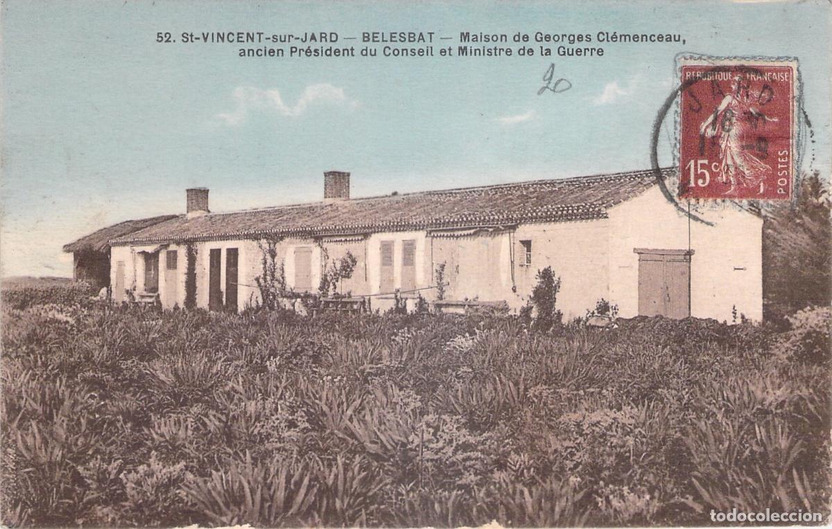 Postales: Postal de la casa de Georges Clemenceau en St-Vincent-sur-Jard