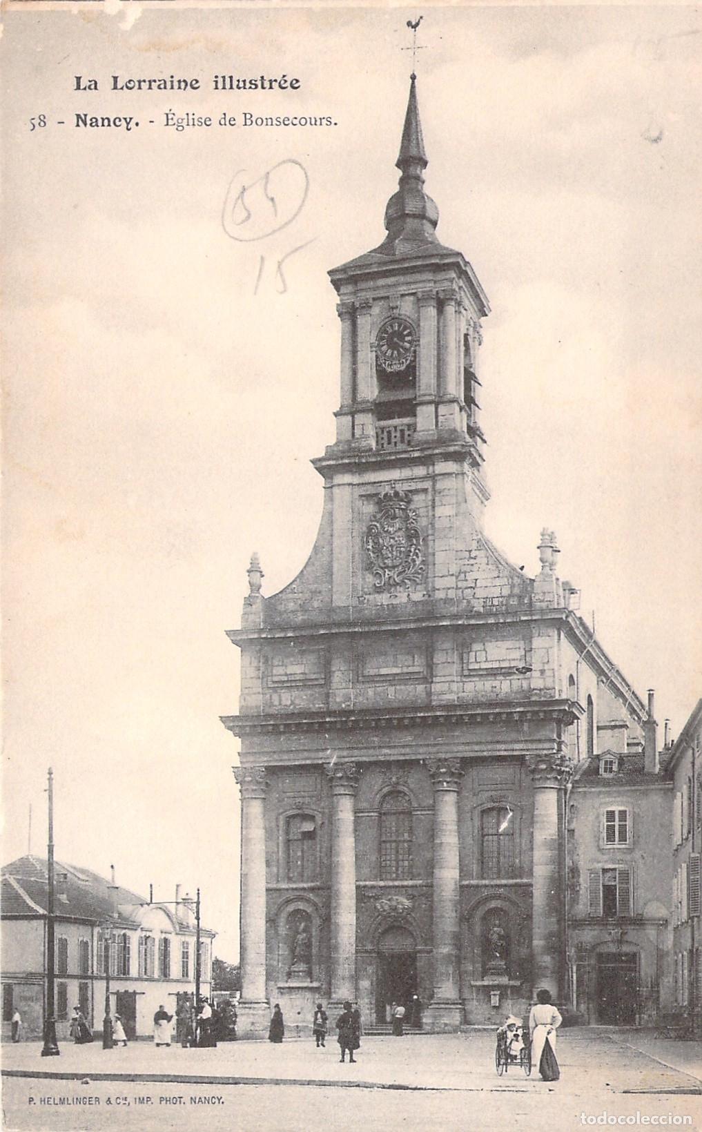 Postales: Postal de la Iglesia de Bonsecours en Nancy, Francia