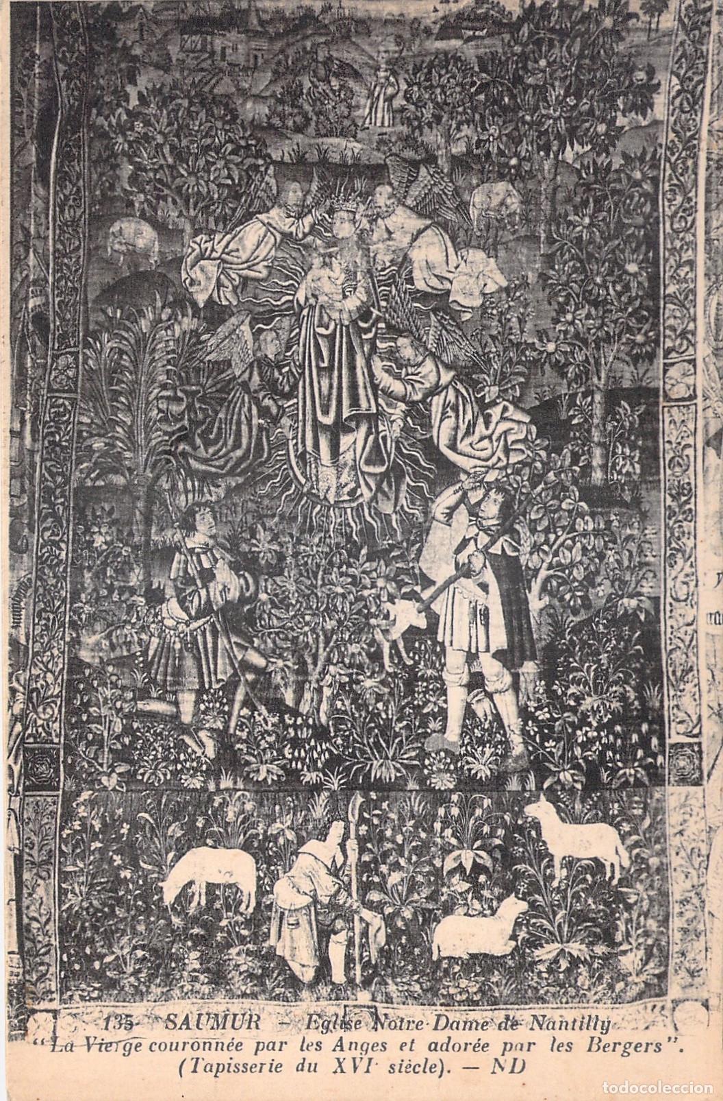 Postales: Postal de Saumur Tapiz Virgen con &Aacute;ngeles y Pastores