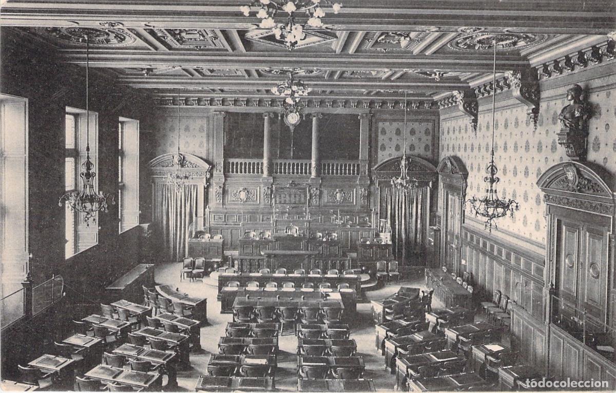 Postales: Postal de la Sala del Senado en Francia
