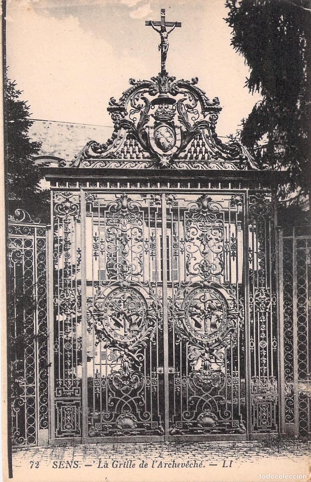 Postales: Postal de la Reja del Arzobispado en Sens, Francia