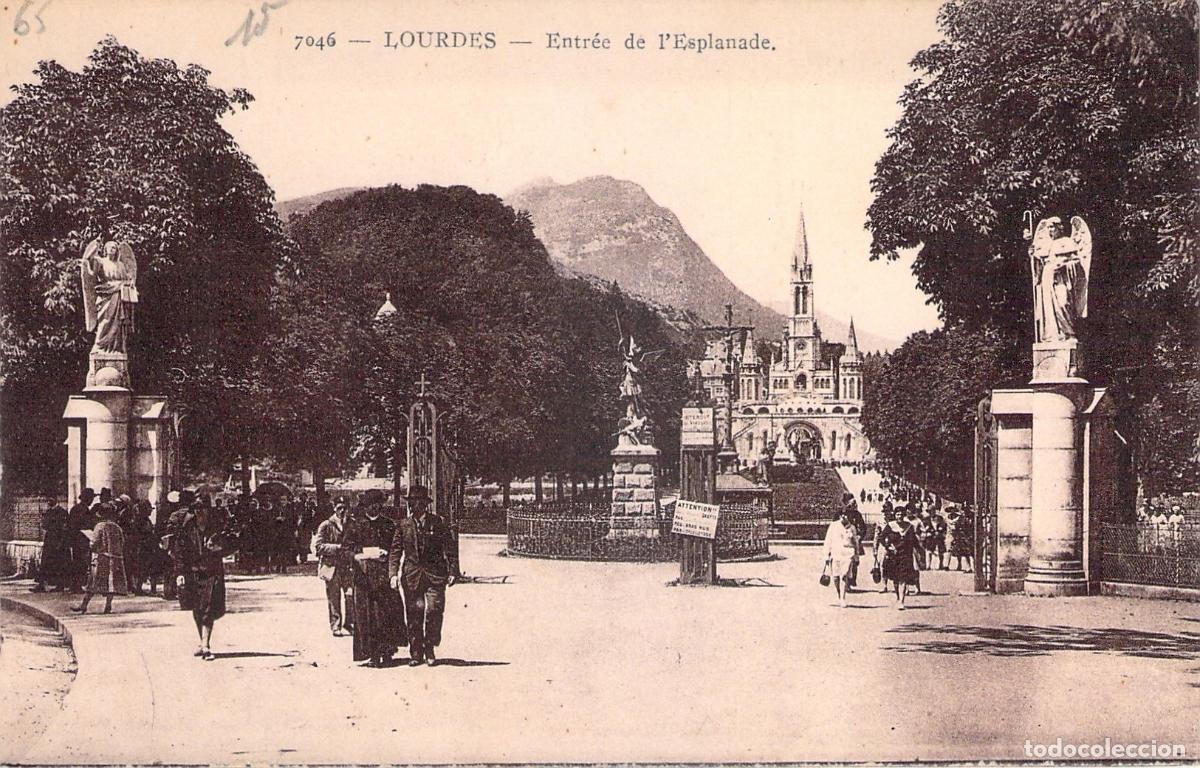 Postales: Postal de Lourdes Francia Entrada de la Esplanada