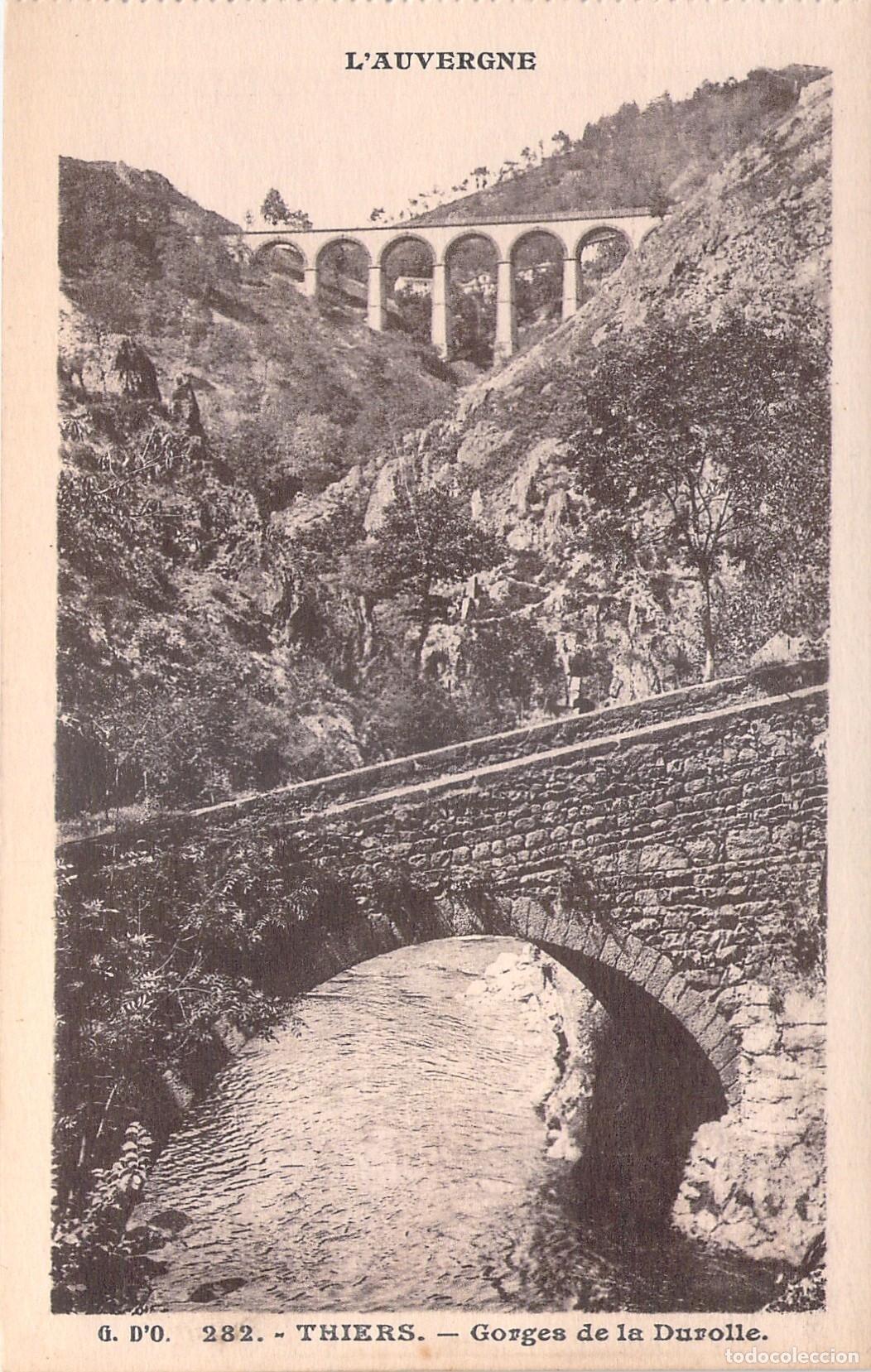 Postales: Postal de Gorges de la Durolle en Thiers, Auvergne, Francia