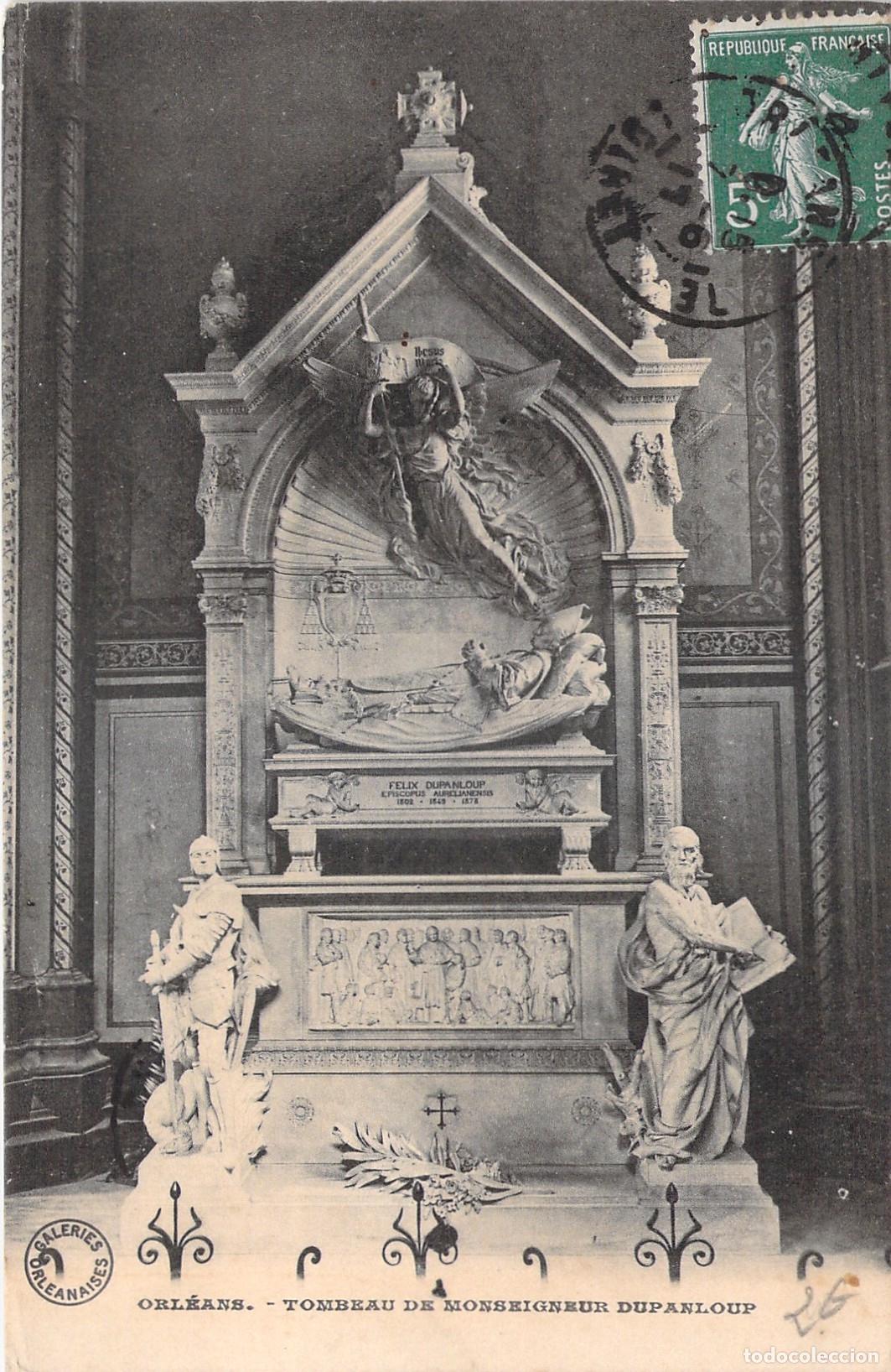 Postales: Postal de Orl&eacute;ans: Tumba de Monseigneur Dupanloup en Francia