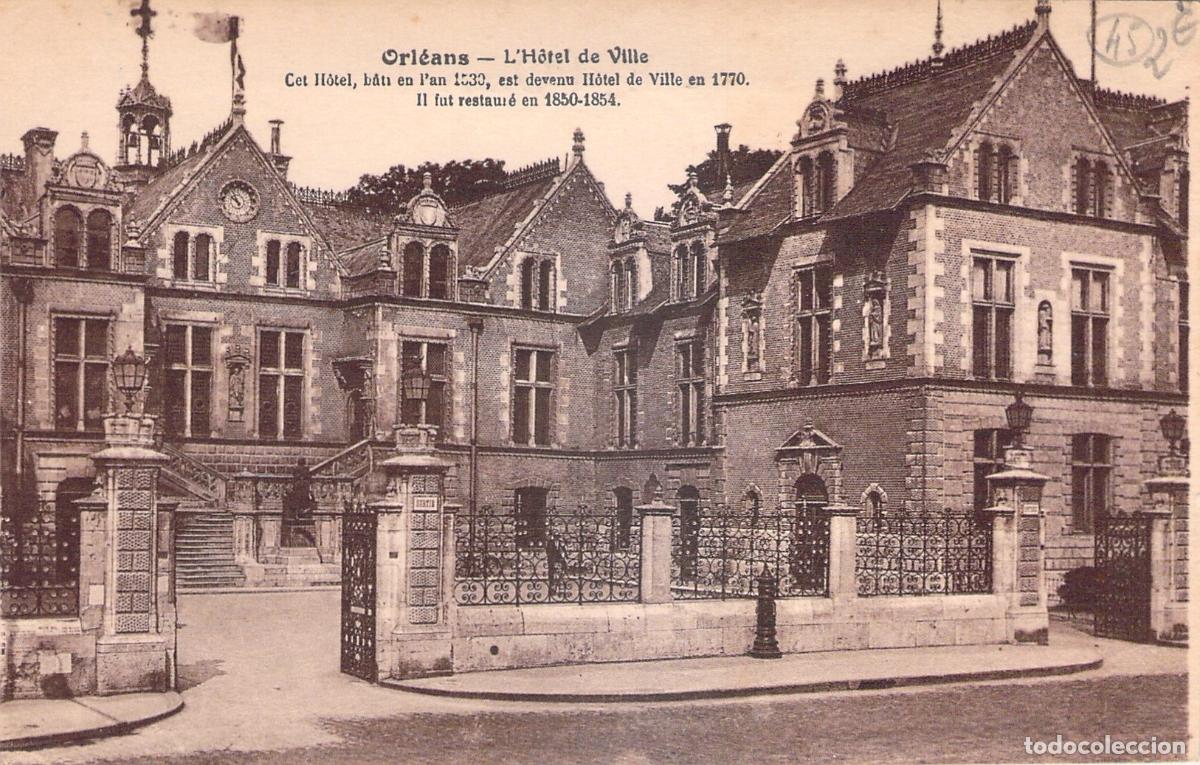 Postales: Postal de L'H&ocirc;tel de Ville en Orleans, Francia