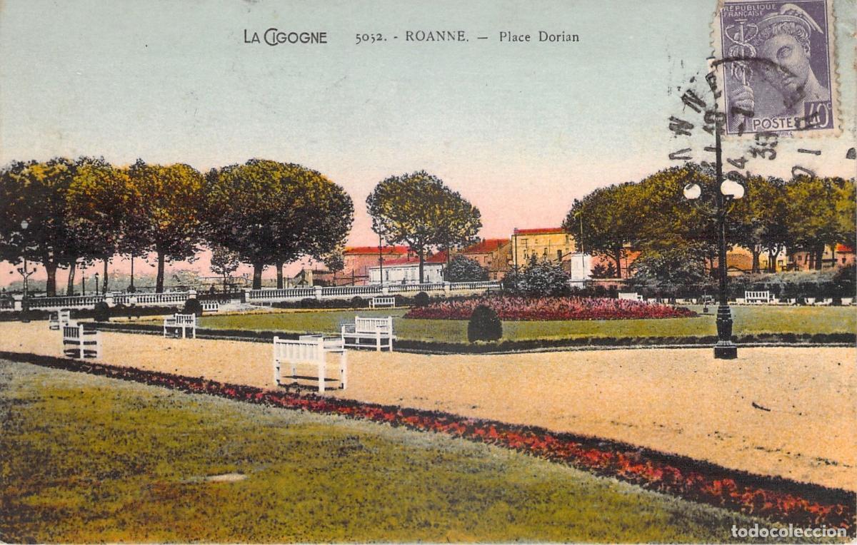Postales: Postal de Place Dorian en Roanne Francia