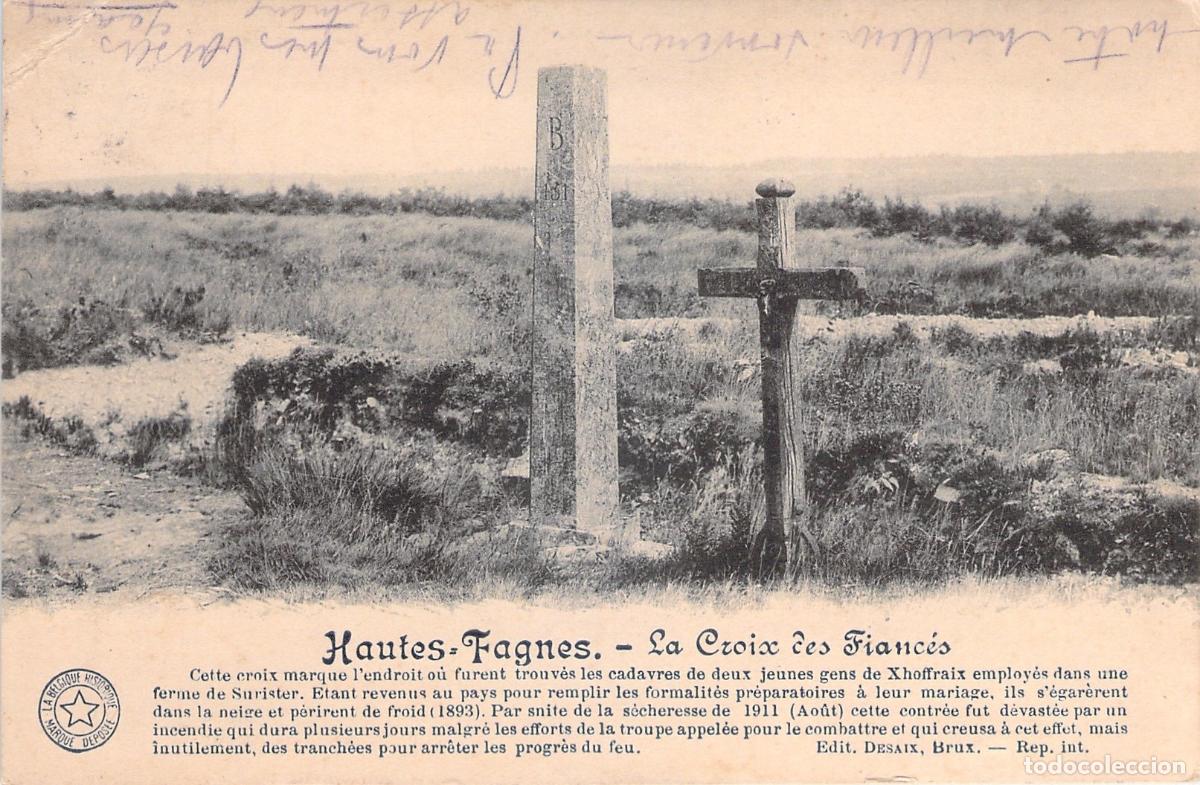 Postales: Postal de La Croix des Fianc&eacute;s en Hautes-Fagnes, B&eacute;lgica