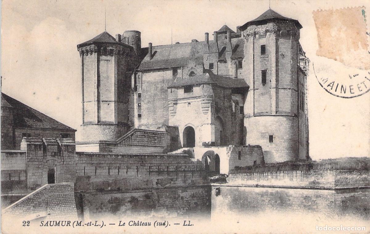 Postales: Postal del Castillo de Saumur, Francia